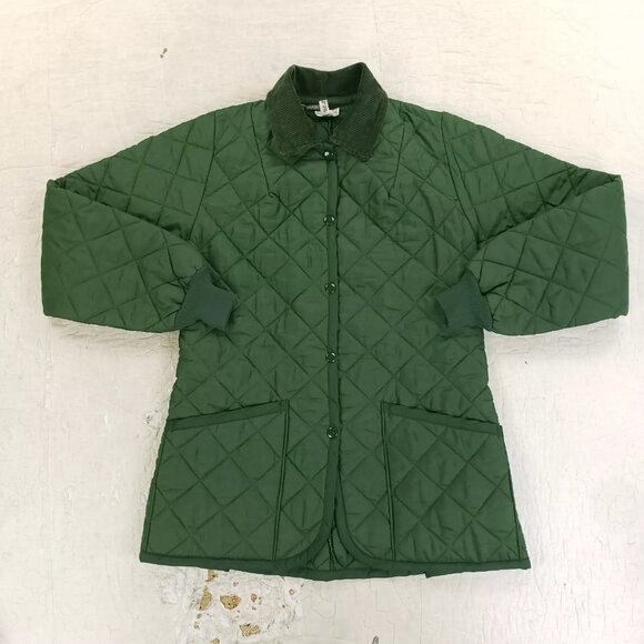 Lavenham Quilted Equestrian Jacket Womens US Size 10 Green - Picture 2 of 9